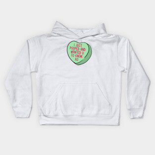 Funny Candy Heart Pooped Kids Hoodie