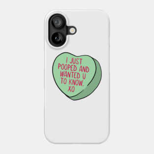Funny Candy Heart Pooped Phone Case