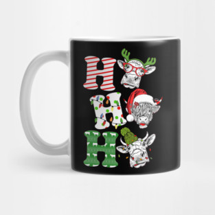 Cow Ho Ho Ho Christmas Shirt, Cow Christmas Shirt Mug