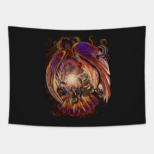 Solar Burst Hawk/Pheonix Tapestry
