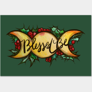 Blessed Be Yule Triple Moon Posters and Art