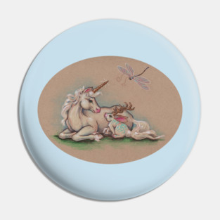 Meeting of the Mythological - Unicorn and Jackalope Pin
