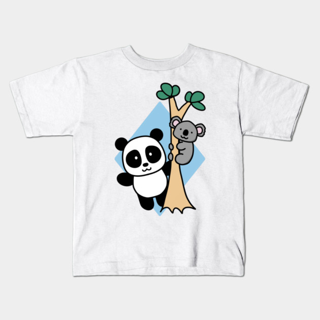 Cute Panda and Koala Kids T-Shirt by 1000 Pandas