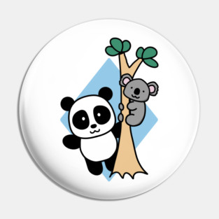 Cute Panda and Koala Pin
