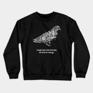 Steampunk Pigeon tattoo design Crewneck Sweatshirt