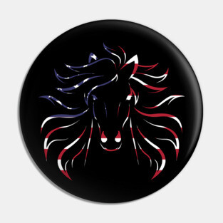 American Horse Face Pin