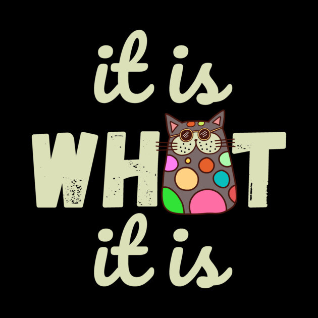 It is What It is Doodle Cat by The WYLD Tribe