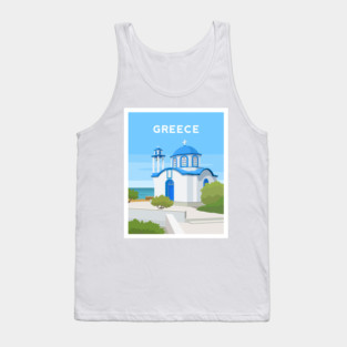 Greece, Greek Island Church Tank Top