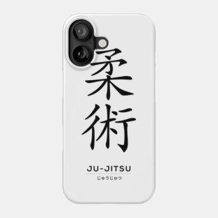 Ju-Jitsu Martial Arts, Japanese Kanji White Phone Case