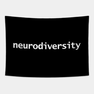 Neurodiversity White Text Typography Tapestry