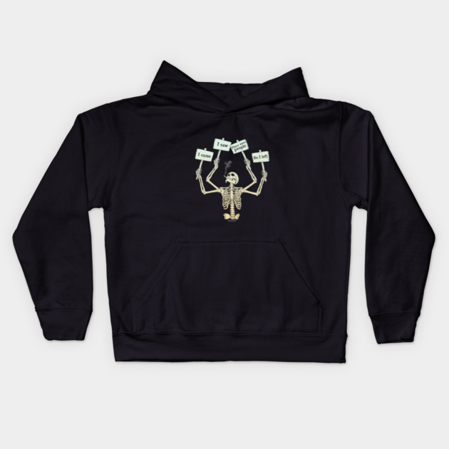 Byeeeee Kids Hoodie by Tommy Devoid