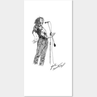 Joe Cocker Original Hand Drawn Ink Artwork Posters and Art