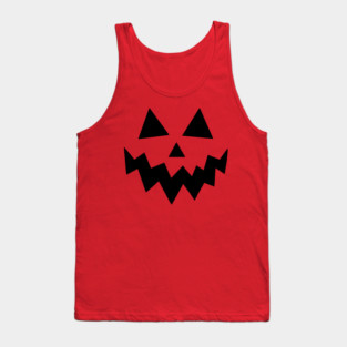 Halloween Pumpkin Jack o Lantern Face Tank Top