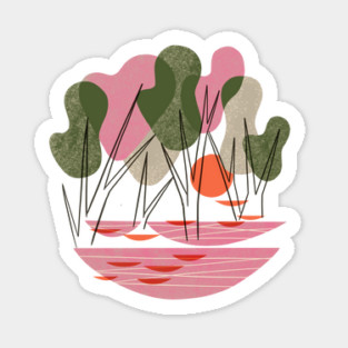 Forest Sunset Sticker