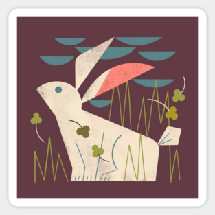 Rabbit and Clover Sticker