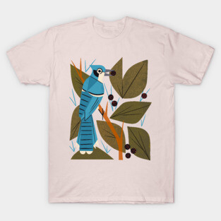 Blue Jay and Berries T-Shirt