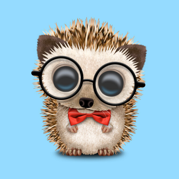 hedgehog with bow tie