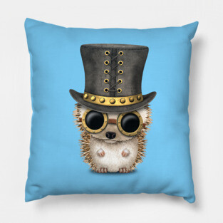 Steampunk Baby Hedgehog Pillow