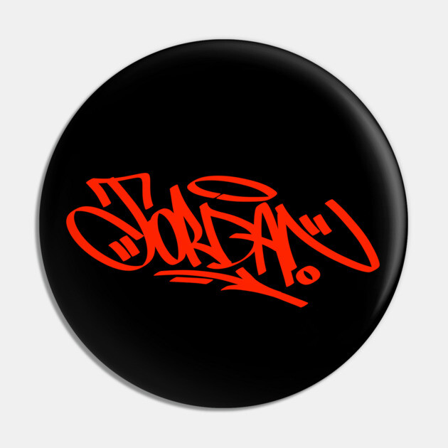 Jordan Graffiti Tag Pin by DOSER