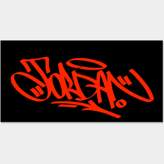 Jordan Graffiti Tag Wall Art by DOSER