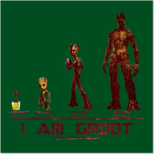 Evolution of groot alt Posters and Art