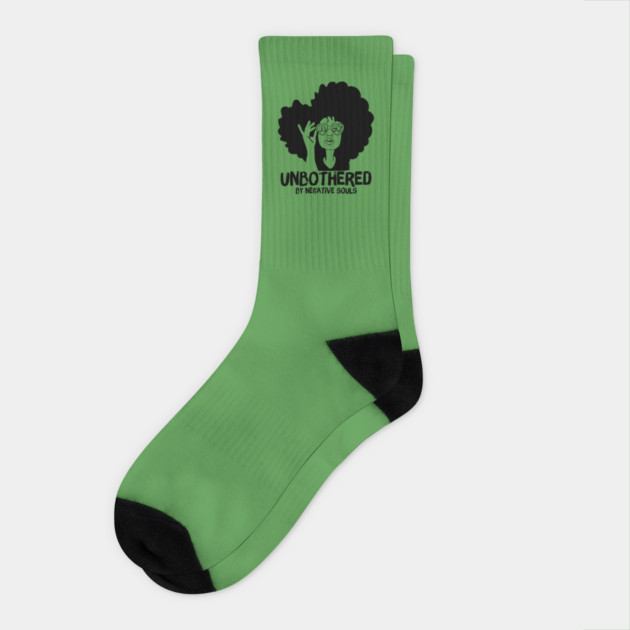 Unbothered By Negative Souls Socks by The WYLD Tribe