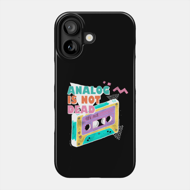 Analog is Not Dead Cassette Tape Graphic Phone Case by The WYLD Tribe