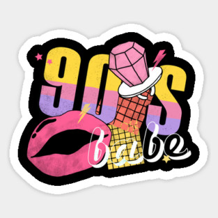90s Babe Retro Groovy Design Magnet