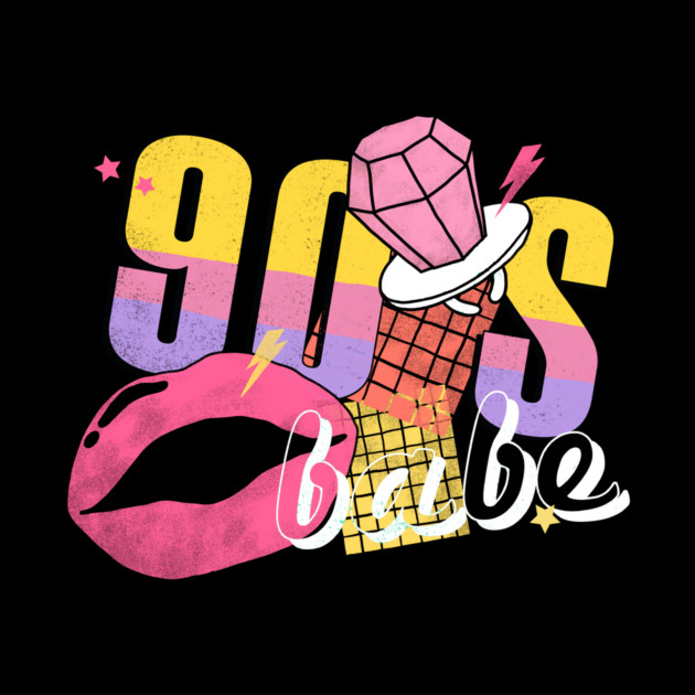 90s Babe Retro Groovy Design by The WYLD Tribe