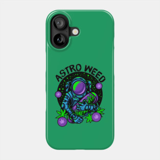 Astronaut Weed Outerspace Phone Case