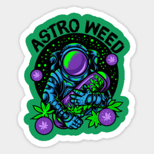 Astronaut Weed Outerspace Magnet