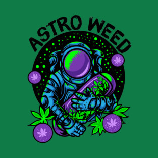 Astronaut Weed Outerspace T-Shirt