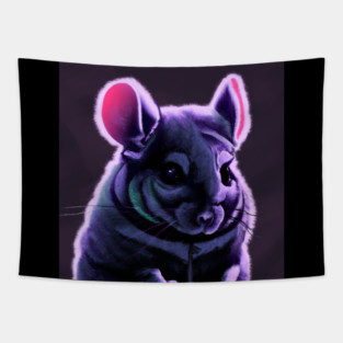 Vaporwave Chinchilla Tapestry