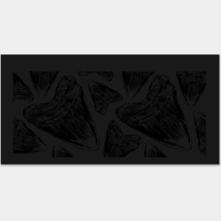 Fossil Megalodon Shark tooth mug - cool gift for shark enthusiasts and fossil collectors Posters and Art