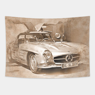 Cars Of Yesterday 6 Tapestry