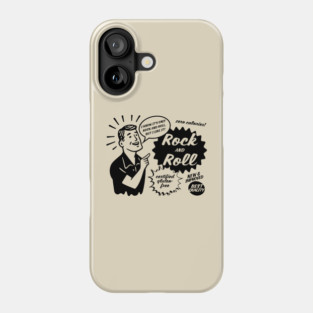Rock and Roll - dark on light Phone Case
