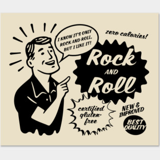 Rock and Roll - dark on light Posters and Art