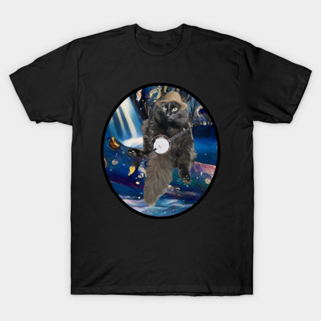 Banjo Alvin Cat T-Shirt by CriticCat