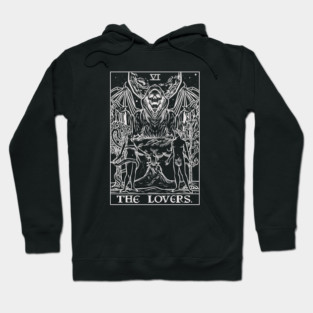 The Lovers Tarot Card (Monochrome) Hoodie