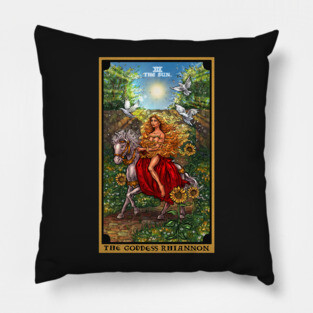 The Goddess Rhiannon The Sun Tarot Card Pillow