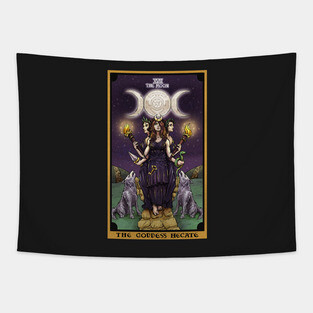 The Goddess Hecate in The Moon Tarot Card Tapestry