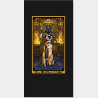 The Goddess Bastet Strength Tarot Card Posters and Art