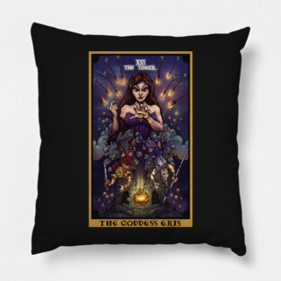 The Goddess Eris The Tower Tarot Card Pillow