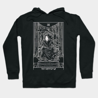 Justice Tarot Card Tapestry Grim Reaper Halloween Hoodie