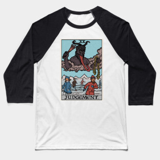 Judgement by Krampus Tarot Card Baseball T-Shirt
