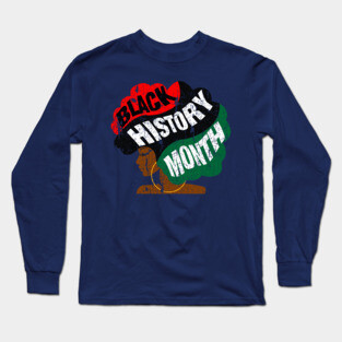 Black History Month Afro Long Sleeve T-Shirt