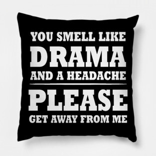 You Smell Like A Drama & A Headache Please Get Away From Me Pillow