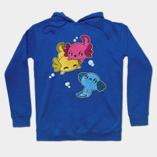 Pansexual Axolotl LGBT Pride Flag Hoodie