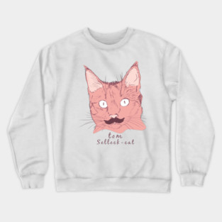 Tom Selleck-Cat Crewneck Sweatshirt