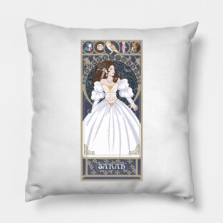 Sarah - art nouveau - labyrinth Pillow